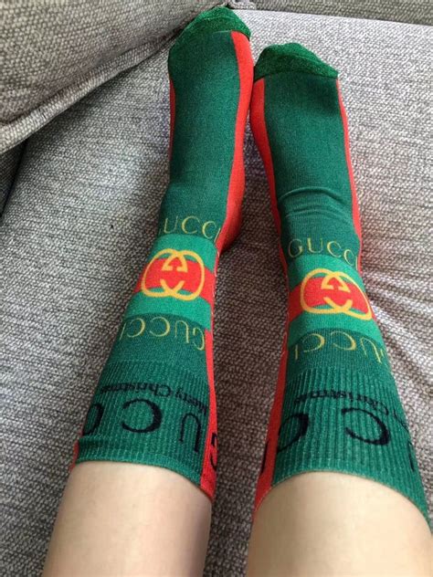 gucci sock|Gucci thigh high socks.